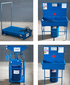 four pictures of the different parts of the parts washer equipment we can provide 