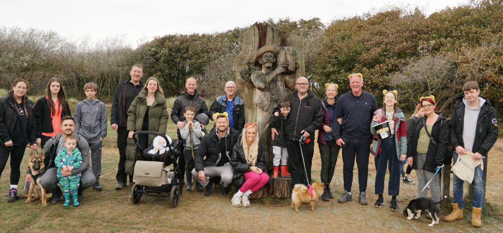 a photo of the Oil Salvage team and their families during their Children in Need Ramble Walk