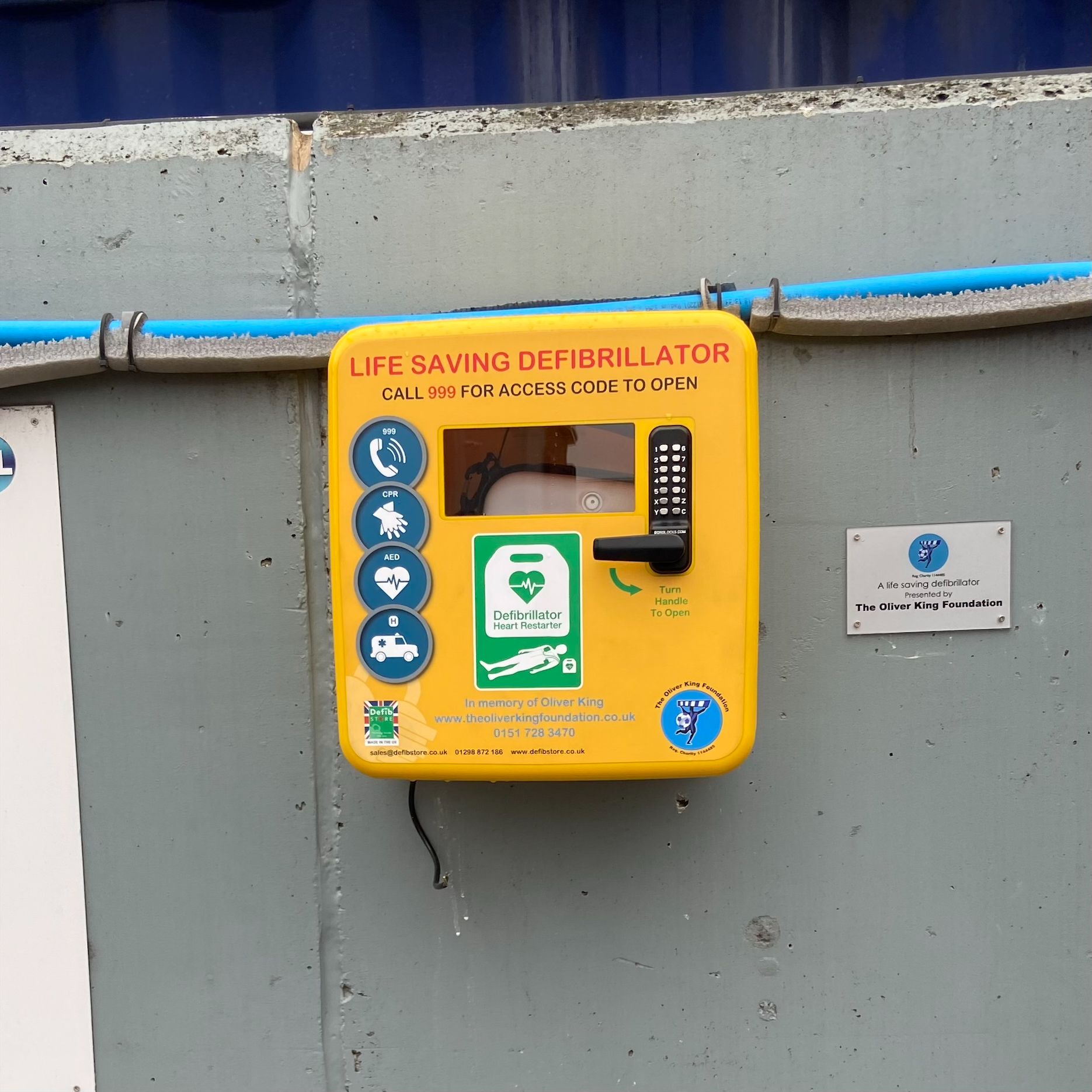 our defibrillator on site
