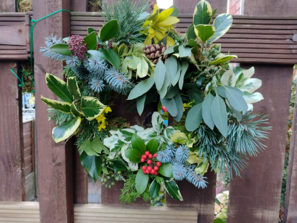 a homemade christmas wreath